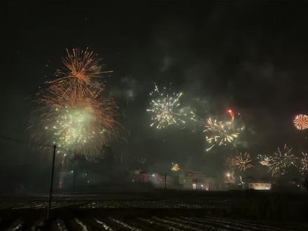 上一秒全村放烟花 下一秒山火着了 全村跑来看 不过村速度很快 火立刻灭了 #放烟花#过年 #烟花 #烟花秀