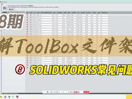 SOLIDWORKS 常见问题:详解剖析ToolBox文件架 SOLIDWORKS 常见问题汇总