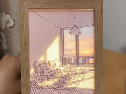 一分钟学会网上超火的灯光画,转发给你好朋友,让他给你做✌🏻️#灯光画 #教程 #氛围灯画 #氛围感灯光画有多绝 #手工diy