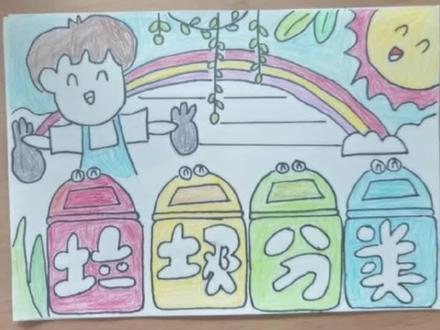 娜本简笔画~垃圾分类手抄报#小学生手抄报 #垃圾分类 #垃圾分类手抄报