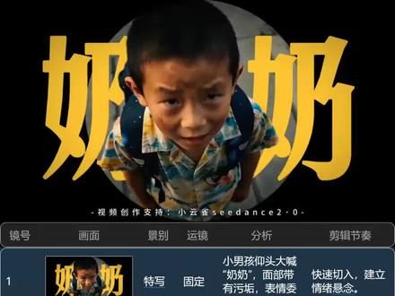 热门爆款视频《奶奶》拆解#分镜头脚本 #拉片 #镜头语言解析 #短视频拉片 #剪辑教程