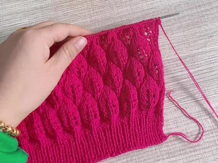 树叶花 毛衣花型编织视频教程教学新手 第一集 #毛衣编织 #编织教程