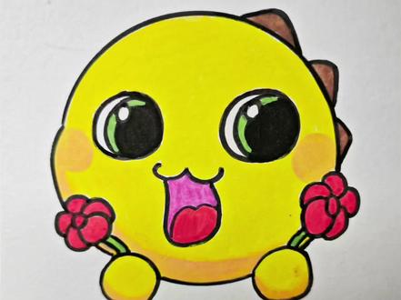 表情包简笔画:奶龙表情包谢谢 #表情包简笔画 #节奏盒子平基 #画画 #儿童简笔画 #手绘