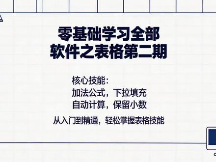 零基础学习表格excel第二期#excel #零基础学习所有软件 #表格技巧 #零基础学习表格 #零基础学习excel