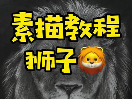 很多粉丝要看素描狮子🦁那么他来喽#素描#素描动物 #来支铅笔素描系列教程 @DOU+小助手