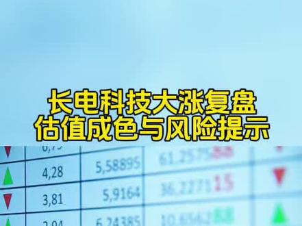 长电科技大涨复盘 估值成色与风险提示