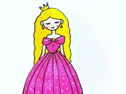 一起来画小公主吧!#创作灵感 #画画 #简笔画 #公主简笔画 #一起学画画