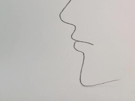 侧脸太难不会画,教你用数字画出来!#简笔画 #炭笔画 #侧脸画法 #一笔画侧脸