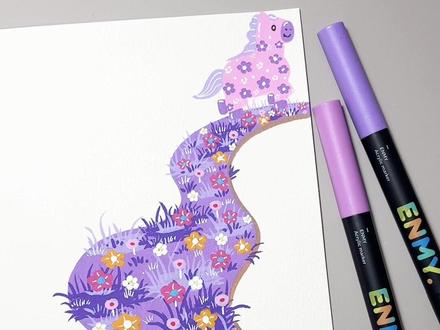 一起来画 一路生花 紫气东来~ #画画 #跟着抖音学画画 #零基础学画画 #一学就会系列 #手绘