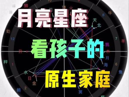 月亮星座看你小时候,和你孩子的情况,以及母亲性格#星盘分析 #星座 #星盘