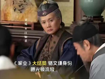 《家业》大结局,骆文谦身份曝光被流放,田家的下场太惨