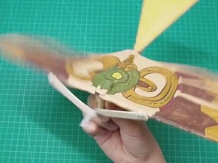 #用纸做的鲁班鸟 随便一扔,就能在天空飞翔的手工鲁班鸟#手工