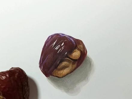 枣夹核桃画法,学会了吗?学会了可以分享给喜欢画彩铅的朋友哦!#手绘 #画画 #彩铅