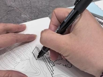 如果你也喜欢这么炫酷的海怪就来画吧!#画画#描摹本#控笔训练