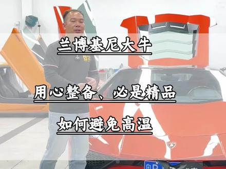兰博基尼大牛,用心整备必是精品,如何避免高温问题#兰博基尼 #超跑 #每天一个用车知识 #汽车保养与维修 #修超跑的健哥