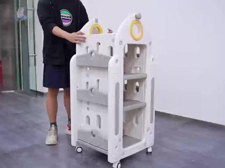 曼龙心愿屋绘本架安装视频