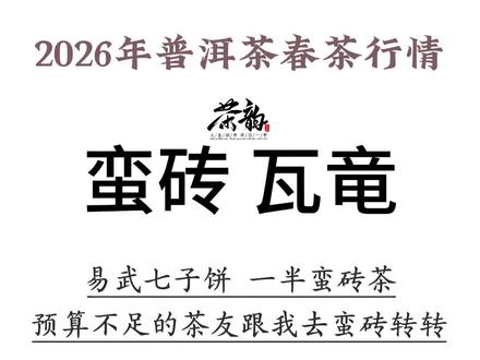 蛮砖古树茶要比易武茶更有性价比 现在易武茶实在是贵,走,预算有限的茶友,跟我去蛮砖转转。老话说的好,易武七子饼 一半蛮砖茶,也就是很多以前易武号级茶 里面有不少的蛮砖料,同时嫌弃易武茶过于细腻柔滑的,也可以试试厚重饱满的蛮砖茶,整个蛮砖古茶园比较成片的区域就在瓦竜,而且瓦竜古树茶属于典型的大叶种,汤厚,野韵强,产量高,性价比高,产量最少的就是 桃子寨 和 三岔箐,其中我个人认为桃子寨品质更高,也更像易武高端茶,桃子寨在蛮砖的地位 就好比是易武的薄荷塘所以价格高 #蛮砖 #蛮砖古树茶 #瓦竜 #瓦竜古树茶 #蛮砖古茶山