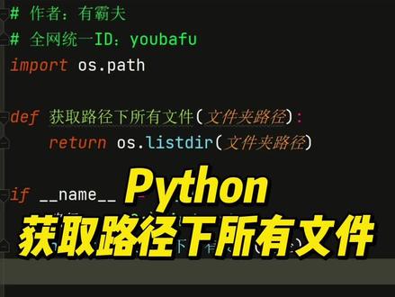 Python获取路径下所有文件 #编程入门 #python零基础入门教程