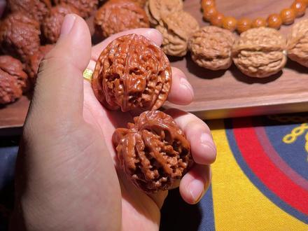 核桃是盘红的,不是刷红的 #文玩 #文玩核桃