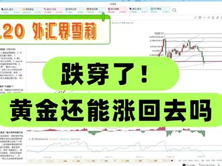 跌穿了!黄金还能涨回去吗 一夜大跌365点,周五了,收线能相信吗?#黄金 #金价 #沪金 #积存金 #技术分析
