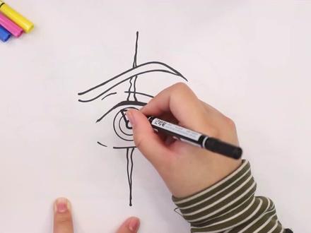 卡卡西的写轮眼怎么画