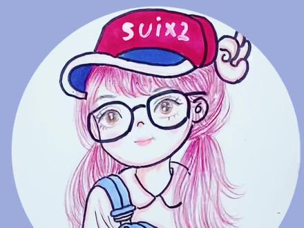 一起来画戴帽子的小姐姐吧!#画画 #可爱卡通 #手绘 #动漫人物绘画
