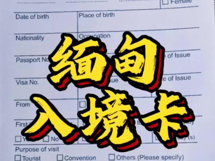 那个谁谁谁不要再私信了,你要的缅甸入境卡详细教程来啦#仰光 #缅甸 #国外旅游攻略 #打工人日常vlog #vlog十亿流量扶持计划