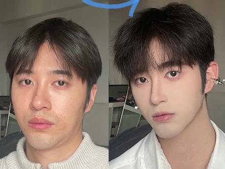 鞠式美学之男生白开水日常妆🥛新手教程#看我的春妆 #白开水妆容