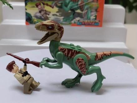 新款恐龙拼装积木~迅猛龙拼装视频来了 #积木 #恐龙积木 #恐龙世界 #益智玩具