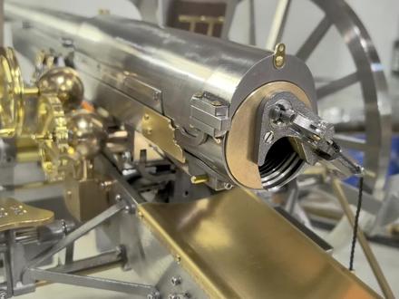 法国MM1897野战炮模型炮闩及高低机联动