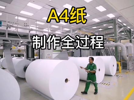 想知道我们常用的A4纸是怎么制作成的吗,一起来看看! #造纸 #A4纸 #造物工厂 #科普知识