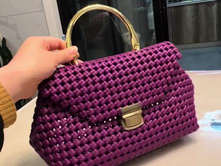 藤条编织紫罗兰手腕包#藤条编织 #手工diy #࿆我的手工作品 #教程