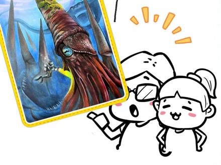 【绘本系列】女儿画火箭筒,爸爸反手改成史前海洋最强“钉子户”!房角石:快游!它们来了!#画画 #父女日常 #房角石 #深海巨物恐惧症 #海怪