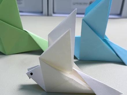 一张纸折一只和平鸽#手工折纸 #折纸 #和平鸽