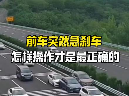 前车突然急刹,如何操作可以保命#汽车知识 #每天一个用车知识