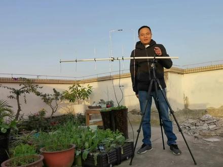 自己做一根UV段八木天线连接国际空间站转发器能成功吗?