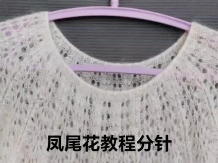 凤尾花蝙蝠衫教程分针#手工编织 #真丝马海#爱生活爱编织 @抖音小助手