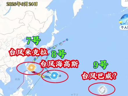 3个台风要接连生成吗? #台风米克拉 #台风海高斯 #台风巴威 #气象科普