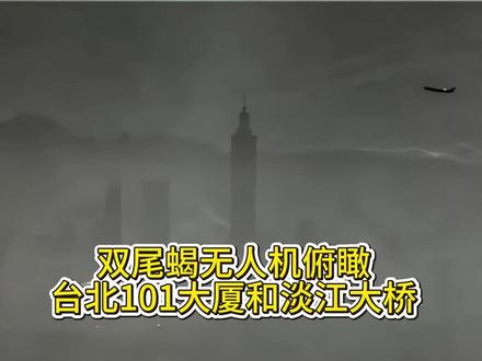 双尾蝎无人机俯瞰台北101大厦和淡江大桥 #热点 #中国台湾省 #101大厦 #内容启发搜索 #全球创作者计划