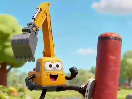 挖掘机被小朋友欺负了,立志要好好学搏击 #挖掘机#工程车动画 #挖掘机 #工程车动画 #儿童益智动画 #儿童动画 #儿童安全教育