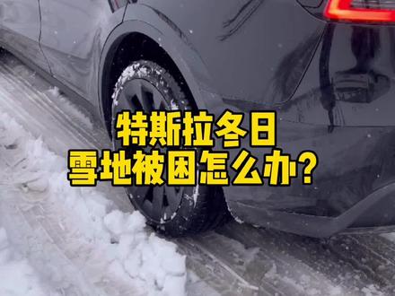 遇到凡事不要慌,安全驾驶最重要😊#dou是好车 #特斯拉 #雪地里撒欢