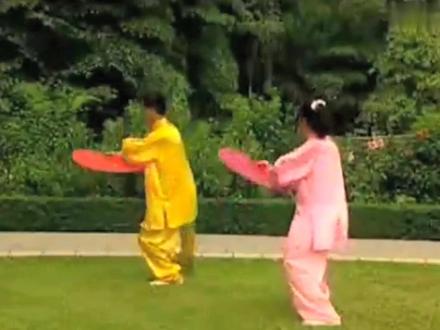 太极莲花扇完整演示带口令#太极莲花扇带口令完整演示#强身健体增强免疫力