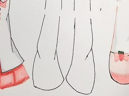 可动纸片人绘画过程/蛋仔派对,草莓东东羊拟人