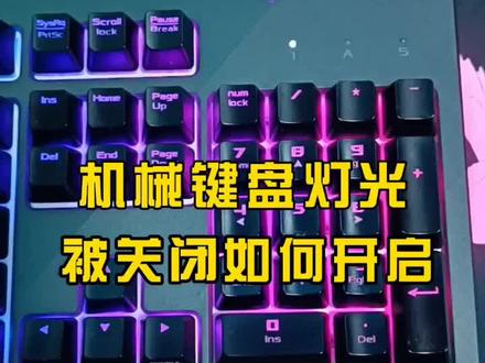 机械键盘灯光被迫关闭,如何开启?#电脑技巧 #数码科技 #机械键盘