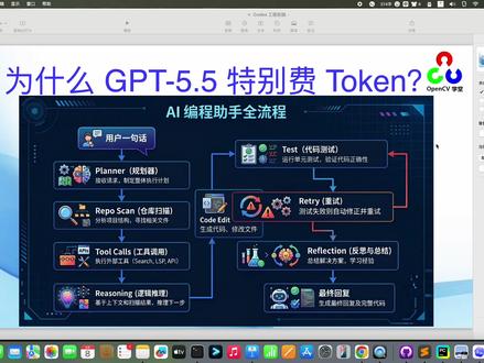 Codex 工程实践 第二期 为什么 GPT-5.5、Codex、Cursor 会这么费 token?
很多时候,你以为自己只是问了一句话。
但 AI 后面可能已经:
* 做了 reasoning
* 扫描了整个工程
* 调用了多个 tool
* 读取了大量文件
* 进行了多轮规划与反思
现在的 AI 编程,已经不只是“聊天”。
而是在逐渐变成:
👉 Agentic Workflow(智能体工程执行系统)
这一期《Codex 工程实践》,聊聊:
* reasoning 为什么费 token
* tool call 的真实成本
* hidden context 是什么
* 为什么 AI 编程会越来越贵
以及:
未来真正重要的,可能不是“会不会用 AI”,而是:
👉 如何控制 context 与 token 成本。
#Codex #AI编程 #ContextEngineering #PromptEngineering #AI工程