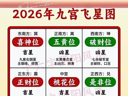 2026年九宫飞星图#人生领悟道理