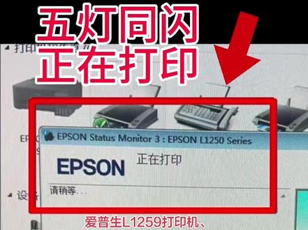 爱普生L1259打印机、客户说打印任务卡住了、卡纸取纸之后、 爱普生L1259打印机、客户说打印任务卡住了、卡纸取纸之后、一开机五灯同闪、电脑那边提示正在打印、客户说想不到找到我们远程十几分钟、足不出户、真的立马就修好了、省时省力又省心👌真的太牛逼了、👉得到了客户的认可😜感谢信任🤝如果您也遇到同样的故障、找我们修就对了、亮点在最后👈 #打印机维修 #专业的事情交给专业人去做 #实体店引流 @打印机维修厮(专业远程协助打印机维修) @好易办公设备维修(专业远程协助维修)