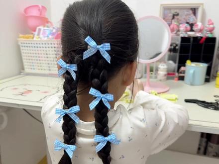 超简单又仙女的后脑勺麻花辫#小女孩发型扎法 #编发 #儿童编发 #日常儿童编发 #小女孩发型简单扎法