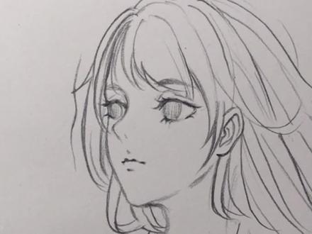 #动漫 #绘画教程 人物侧脸,半侧脸