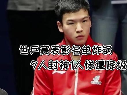 世乒赛表彰名单炸锅!9人封神1人惨遭降级,国乒这规则到底公不公平?#中国乒乓球 #向鹏 #世乒赛表彰名单